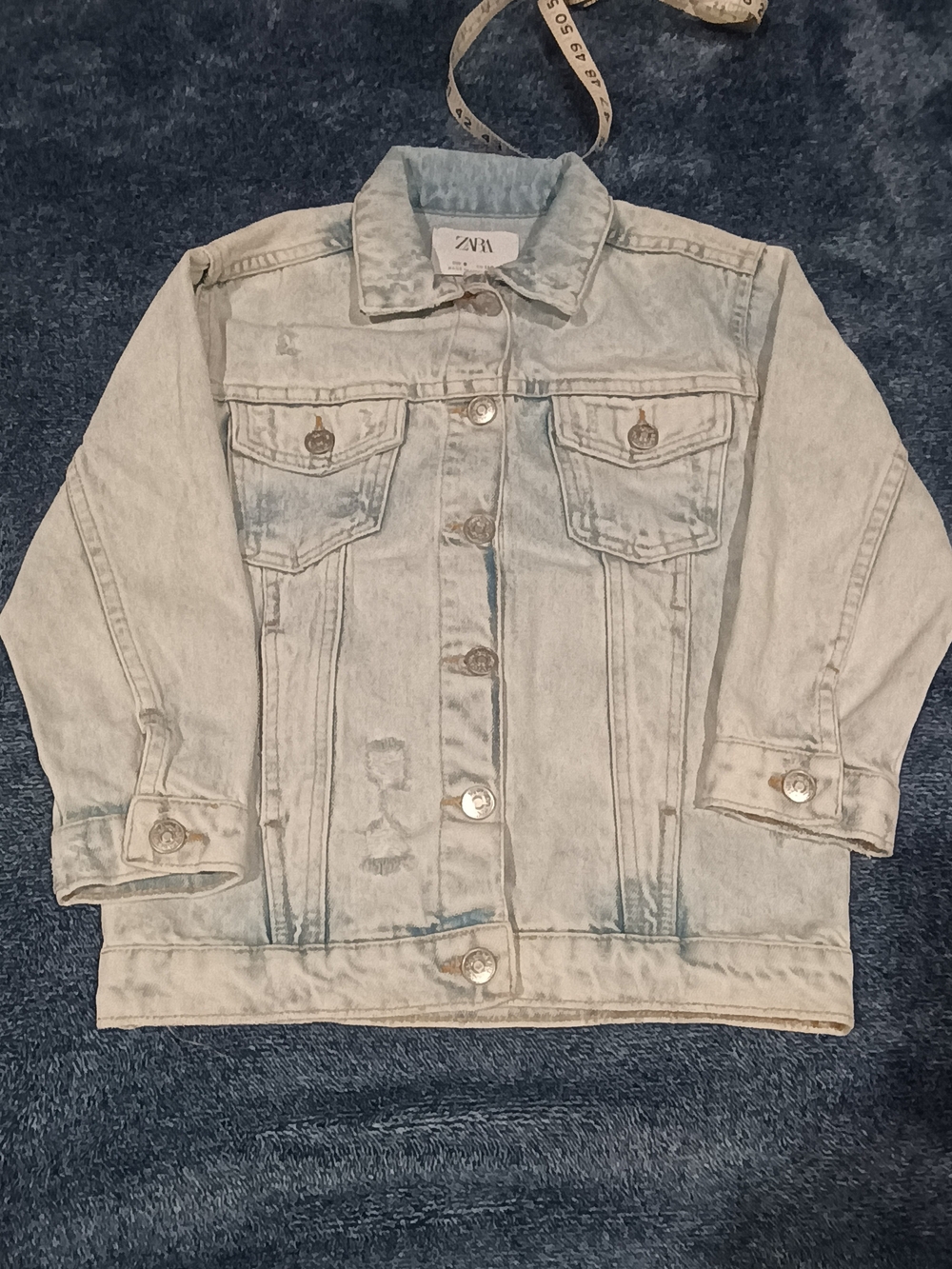 Zara Kids Light Wash Denim Jacket - Light Blue